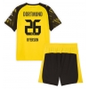 Camisa de Futebol Borussia Dortmund Julian Ryerson #26 Equipamento Principal Infantil 2025-26 Manga Curta (+ Calças curtas)